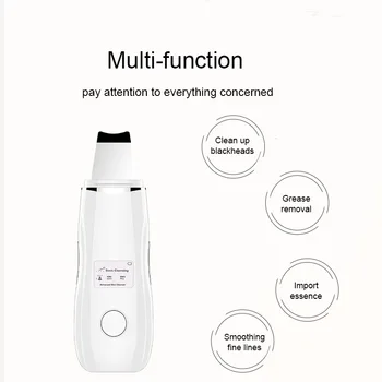 

electric deep pore cleansing ultrasonic skin scrubber export Shovel Skin blackhead remover device with LCD screen whitening USB
