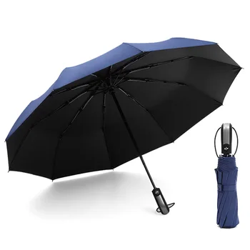

Wind Resistant Folding Automatic Umbrella Rain Women Auto Luxury Big Windproof Umbrellas Rain For Men Black Coating 12K Parasol
