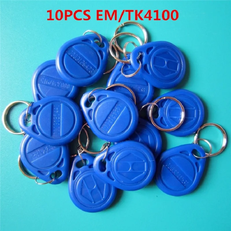 

10Pcs/lot 125khz RFID EM4100 TK4100 Key Fobs Token Tags Keyfobs Keychain ID Card Read Only Access Control RFID Card