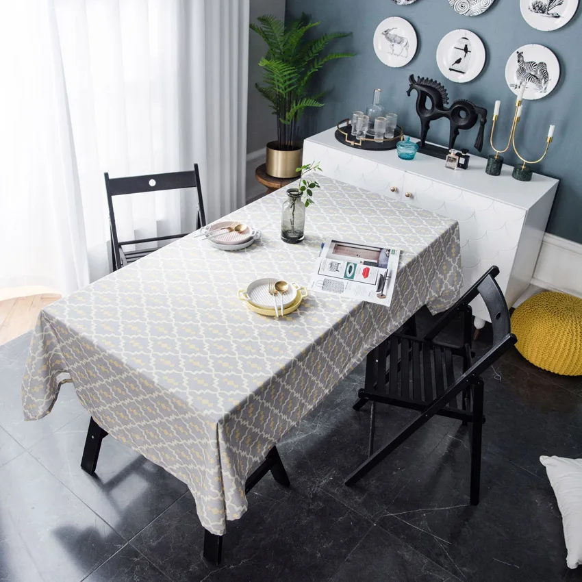 

Geometric Europe Table Cloth Cover Print Cushion Cover Photography Cloth Dustproof Decor Home Dining Table Banquet Tablecloths
