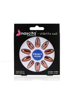 

Nascita Stiletto Artificial Nail-Metallic-NASNAILX0029