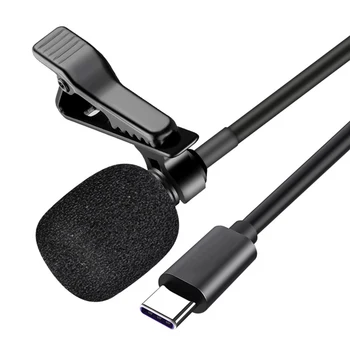 

Gift Type-C Interface Conference Windproof Clip-on With Usb Adapter Tablet Mini Multi-Purpose Lavalier Condenser Microphone