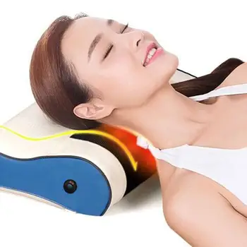 

Electric Infrared Heating Neck Massage Pillow Shoulder Back Body Shiatsu Massager Device Cervical Healthy Care Relaxation
