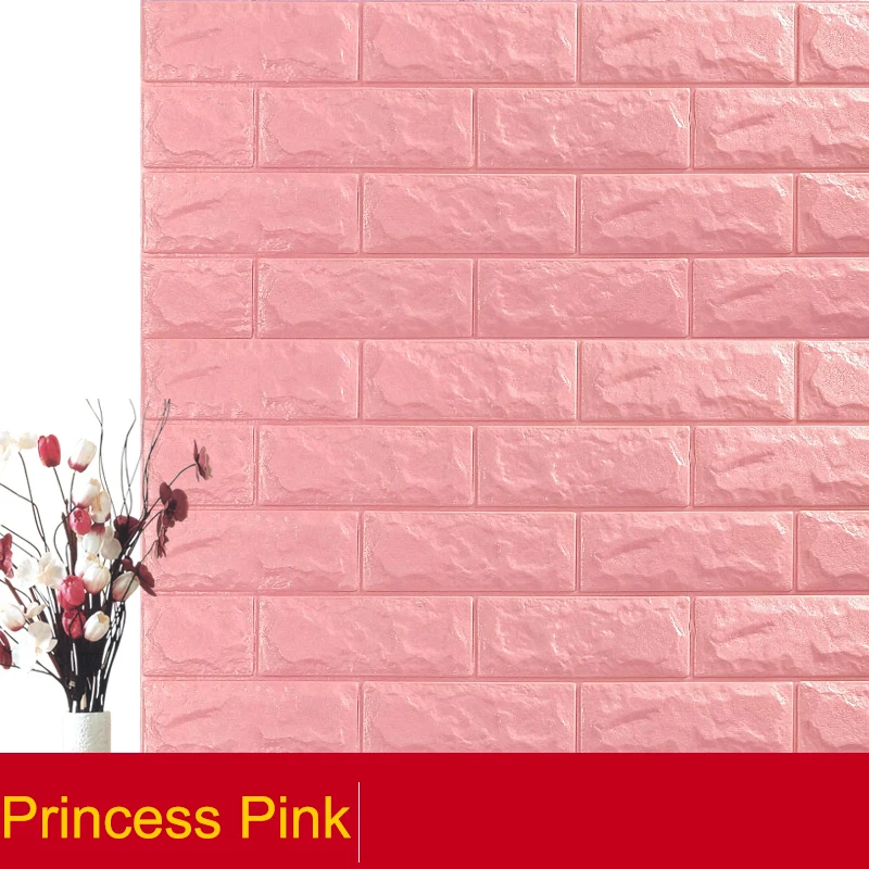 Princess Pink 10 шт. самоклеющиеся водонепроницаемые ТВ фон кирпичные обои 3D настенные наклейки для гостиной обои для спальни декоративные - Цвет: Princess Pink