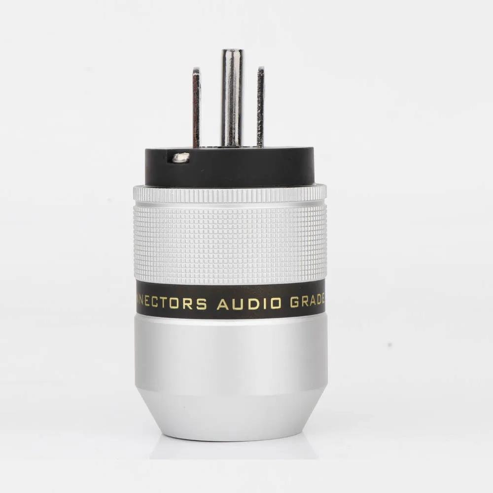 P083R Hifi Audio Aluminium Rhodiniert US Power Stecker Stecker + IEC Buchse Stecker für HIFI – Detail 2