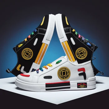 

Dragon Captain spring and autumn new men's canvas shoes youth student skateboard shoes comfortable lace casual sneakers men