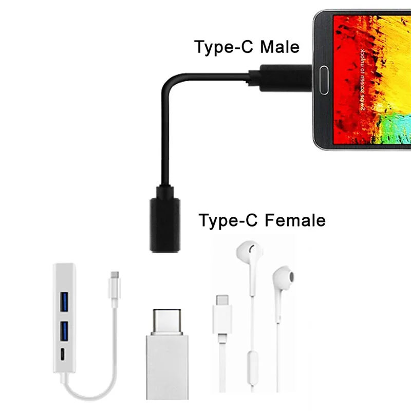 

Type-C Male to Female Extension Data Cable USB 3.1 Reversible Plug for Macbook OUJ99