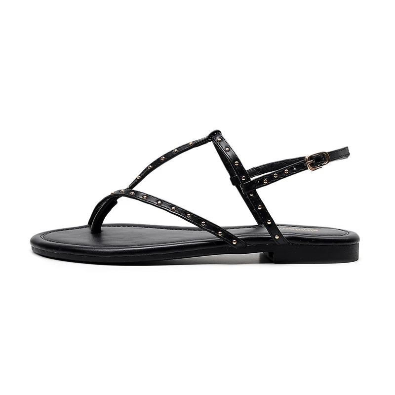 

Roman Sandals Female Fairy Wind Network Red Super Fire Ins Tide Simple Cross Straps Flat Bottom 2019 New Summer Rhinestones