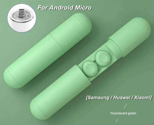 S10 TWS Bluetooth наушники, беспроводные наушники, бизнес наушники, Спортивная гарнитура с мобильным питанием, мини наушники, музыкальные наушники - Цвет: Android Green