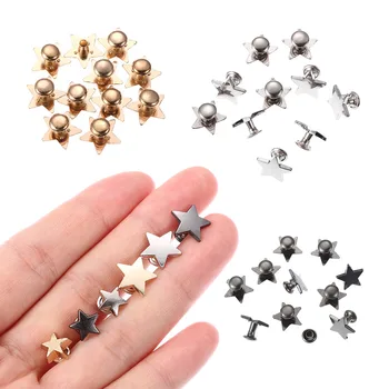 

10Sets/Pack Stars Rivets DIY Bag Decoration Crafts Supplies Garment Sewing Glass Drill Nail Button Perfect Craft Accessory