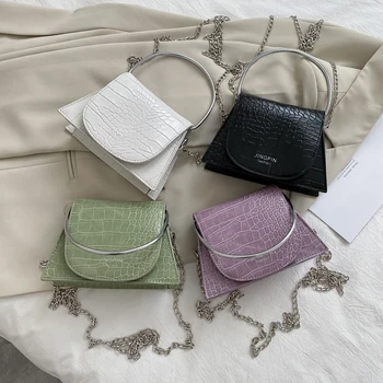 

Popular Simple Female Daily Bag Casual PU Leather Sling Handbag Purse Women Elegant Chain Shoulder Crossbody Bag