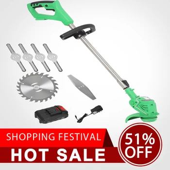 

Electric Grass cutter weed Lawn Mower 21V 3000mAh Lithium-Ion Cordless Weed Brush Cutter Kit Pruning Cutter Garden Tools