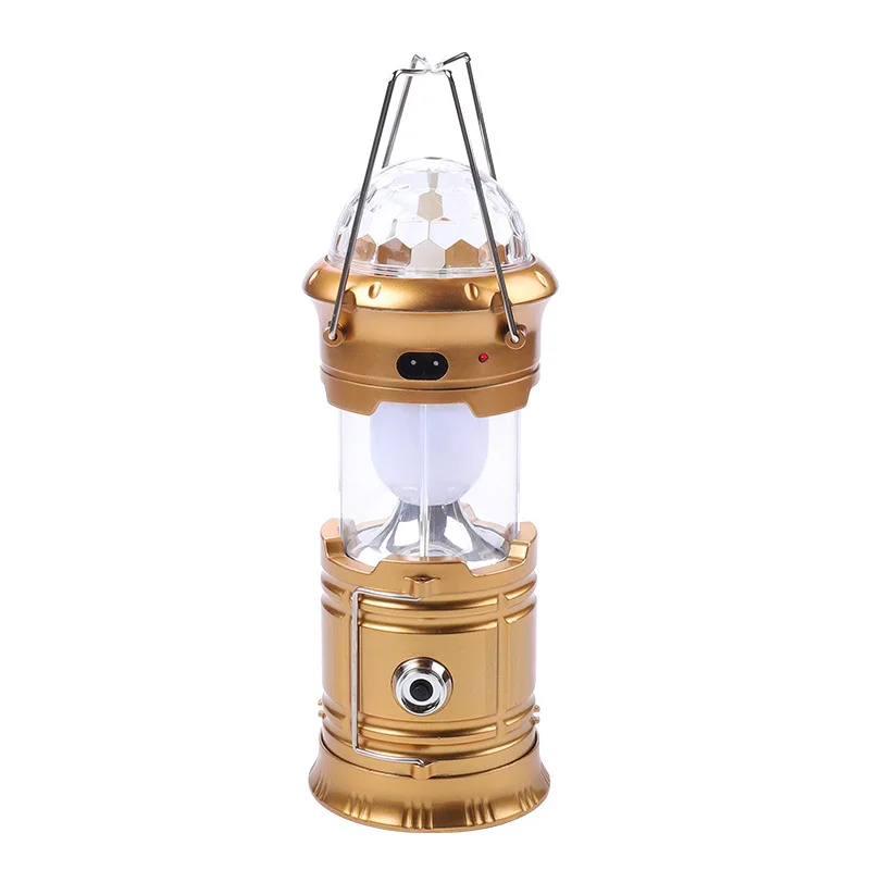 

Camping Light with USB Charging Solar Portable Lamp Colorful Stage Light