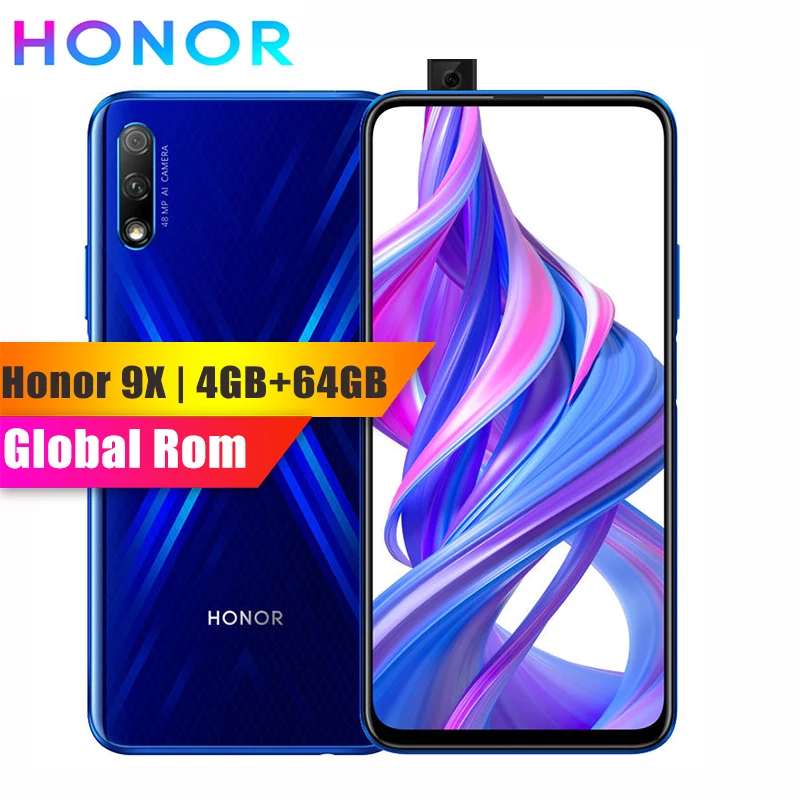 Honor 9X4 Гб ОЗУ 64 ПЗУ восьмиядерный смартфон Kirin 810 6 59 дюймов 48 МП двойная тыловая