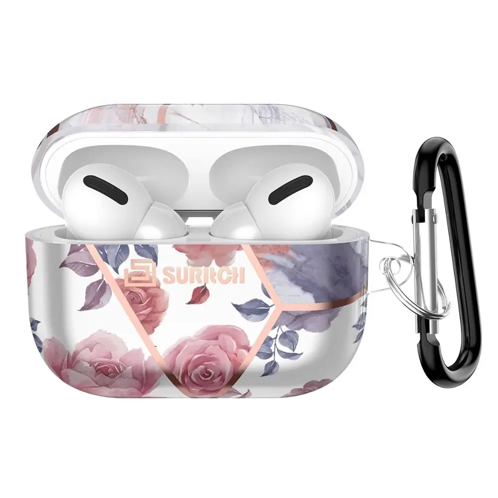 Чехол для наушников с мраморным узором Apple Airpods Pro 3 Жесткий ПК чехол зарядки AirPods