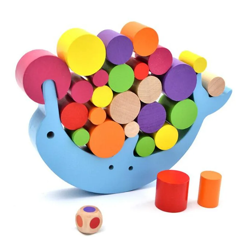 Детская игрушка для раннего обучения, деревянная луна, балансирующая, развивающие игрушки, строительные блоки для детей, балансирующая игрушка