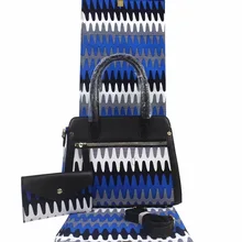 Горячая Распродажа, африканская ткань, африканская ткань с восковой печатью, Анкара, ткань с 2 шт, Женская сумочка, 6 ярдов, хлопковая ткань для вечерние TN-A20