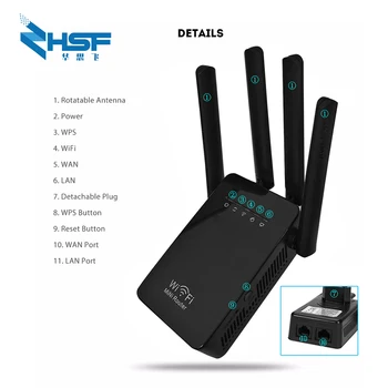 

WR09 original wireless Wifi repeater 300mbps universal range wireless router with 4 antennas AP router repeater mode