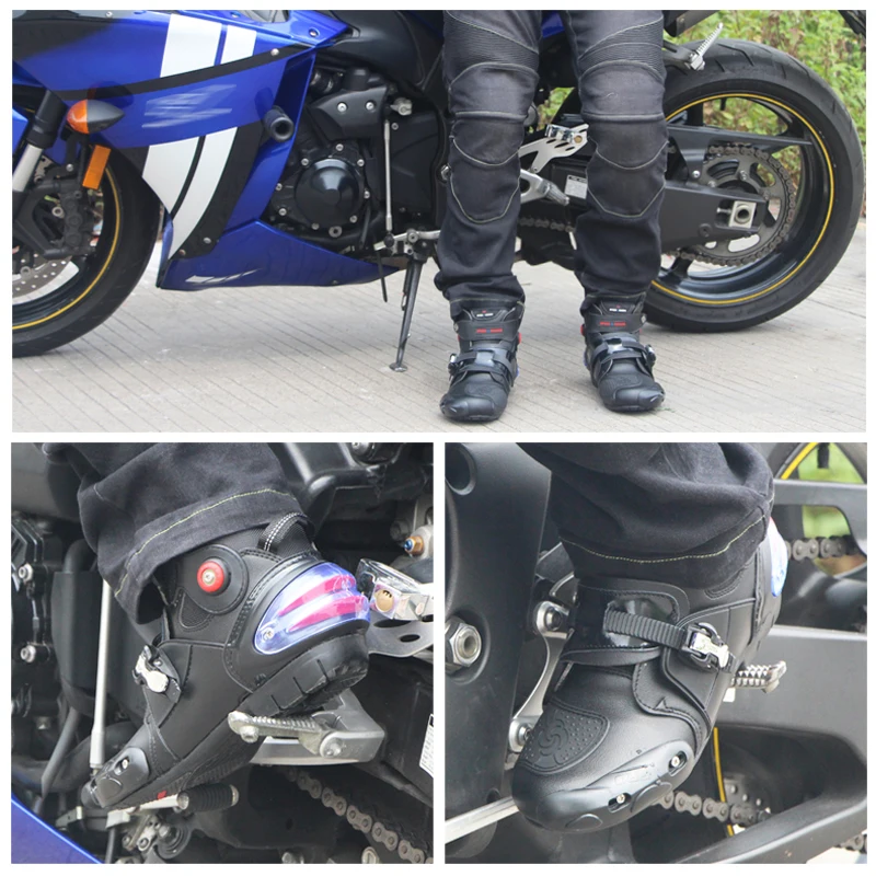 Riding Tribe boot motorcycle racing boots men motocross riding shoes size 40-47 black color , A9003