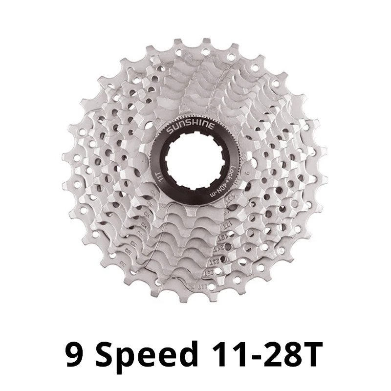 11-28T Silver SUNSHINE MTB дорожный велосипед 9 скорость трещетки 9S переключатель Системы 25/28/32/36/40/42/46/50T M592 SRAM велосипедные аксессуары - Цвет: 11-28T Silver