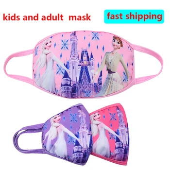 

Frozen Protective Masks Snow Anna Elsa Cartoon Parent-Child Masks Dust-Proof Air-Permeable Fog and Haze Adult Mask Child Masks