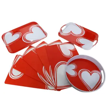 

Red Heart Patterned 8 Li Kitchen Service Set