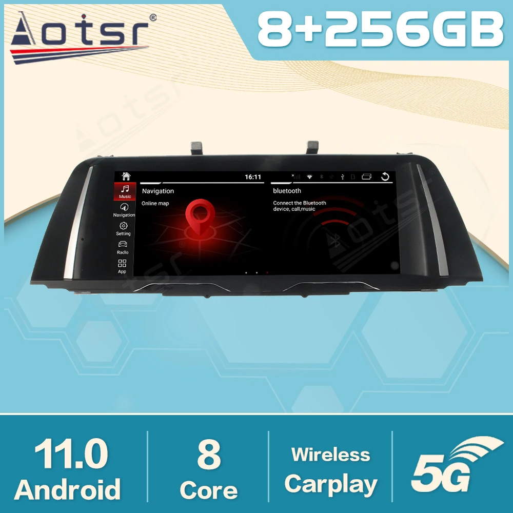 

8+256G Android 11 Multimedia Player GPS Navigation For BMW 5 Series F10 F11 2009 - 2016 Car Auto Radio Stereo Head Unit 2Din DSP