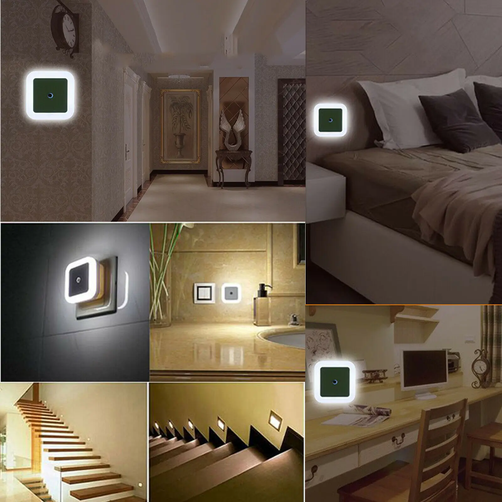 Mini Cute LED Night Light Wireless Sensor Wall Plug-in For Bedroom Lighting Kid's Room Hallway Corridor Stairs EU/US/UK110V220V Mini Cute LED Night Light Wireless Sensor Wall Plug-in For Bedroom Lighting Kid's Room Hallway Corridor Stairs EU/US/UK110V220V