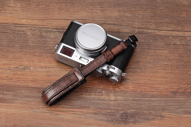 Coffee Винтажный подлинный кожаный ремешок для камеры беззеркальная цифровая камера ремешок на запястье для sony/Leica/Olympus/Panasonic/Fuji - Цвет: Coffee