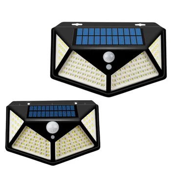 

Solar Wall Light Four-Sided Luminous 100led Human Body Sensing Outdoor Courtyard Waterproof Street Lamp