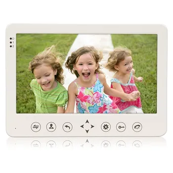 

Color 4-x wired 10 "LCD TFT Video door phone for 2 call panels, microSD