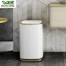 WBBOOMING – poubelle à détection intelligente de 15L PP + ABS, poubelle de toilette créative pour maison et salon avec couvercle, boîte à ouverture automatique