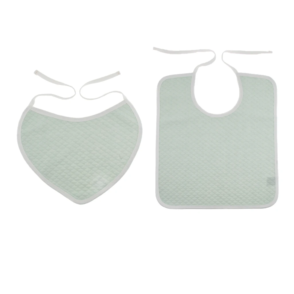 Drool Absorbing Bibs Cotton Meal Eating Bib for Kids Adults Patients Elderly