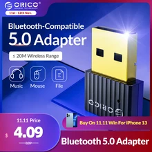 ORICO – Mini adaptateur Dongle USB sans fil, Compatible Bluetooth 5.0, récepteur Audio musical, transmetteur, pour PC, haut parleur, souris, ordinateur portable