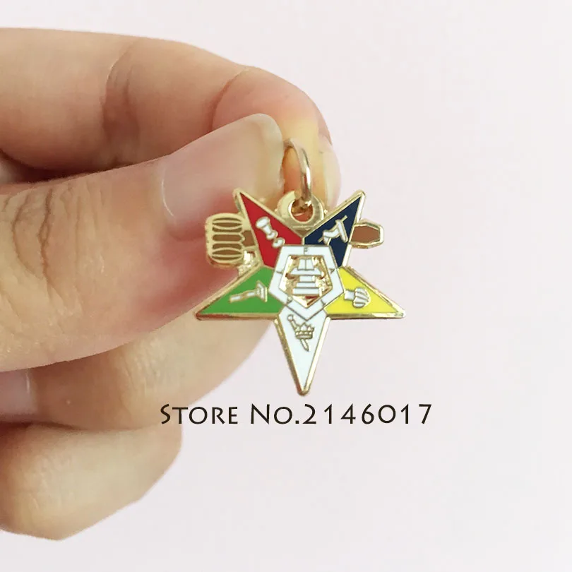 10 шт. Freemasonic кулон с эмблемой масонство масонский масон прошлый мастер заказ главы Восточная звезда браслеты с подвесками с молоток ОС ювелирные изделия