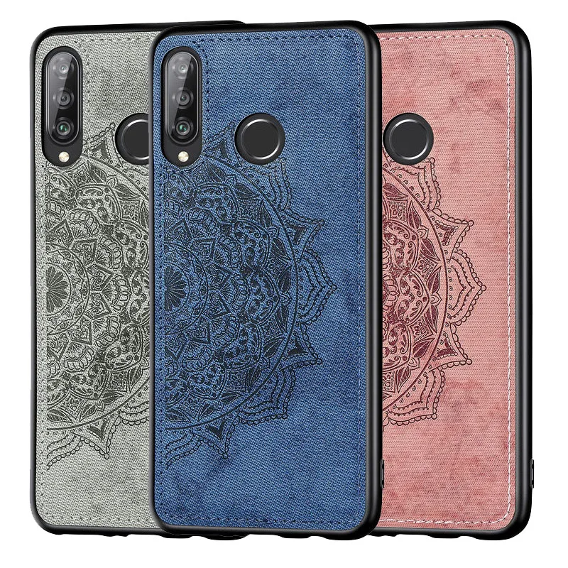 

Case For HuaWei Honor 20S Soft Silicone frame fashion Retro texture Cloth pattern protection Back Cover For Honor 20S Case Cover