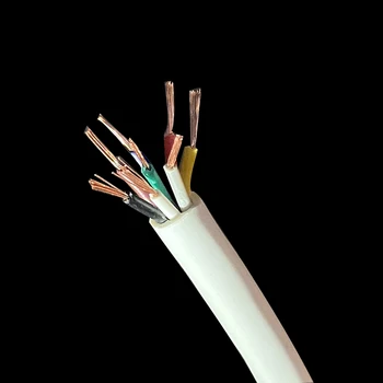 

24 AWG RVV8 Cores Oxygen-free copper Wire Conductor Electric Wire 5M RVV Cable White Soft Sheathed Cable