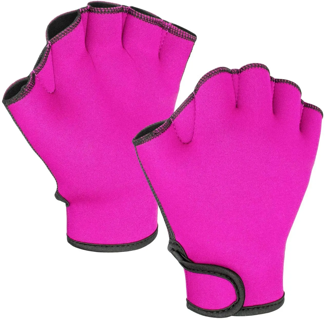 FitsT4 Aqua Gloves Webbed Paddle Swim Gloves Fitness Water Aerobics and Water Resistance Training for Men Women Children 