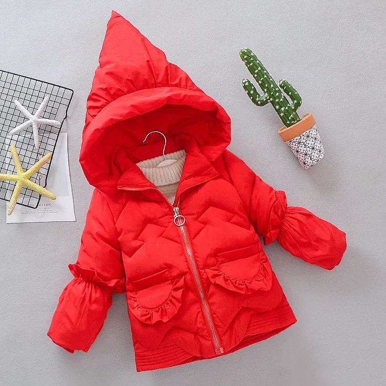 

Girls Coat 2019 Winter Warm Children'S Clothing Fashion Child Thickening Christmas Outerwear Kids Baby Toddler Wadded Jacket