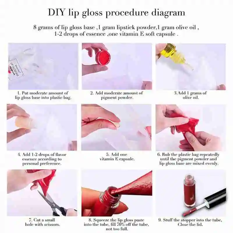 200ml Clear Lip Gloss Base Oil Non-Stick DIY Lip Stick Material Gel for Lip Gloss Lipgloss Base Handmade Liquid Lipstick Tools
