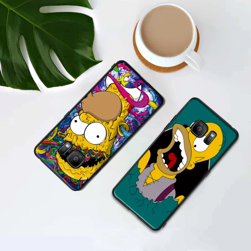 Очаровательное Симпсоны Мягкий силиконовый чехол для телефона samsung S6 S7 край S8 S9 S10
