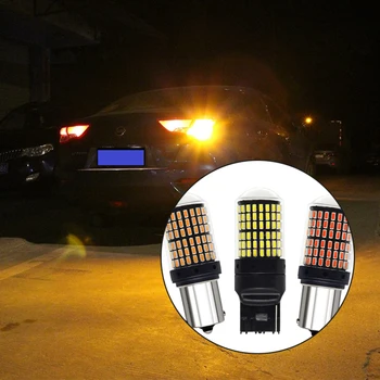 

2PC T20 7440 W21W LED Bulbs Led Lamp for Turn Signal Light No Flash 3014 144smd Led CanBus No Error 1156 BA15S P21W BAU15S PY21W