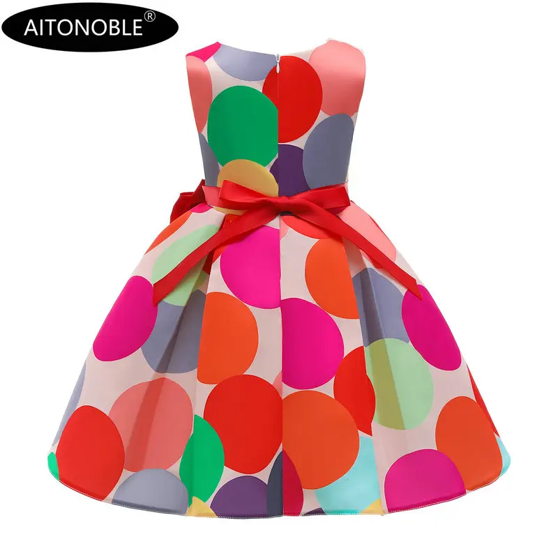 Aitonoble Summer New Costume Gilrs Dress Girl's Dress Princess KidsSkirt Cosplay For Girls With a Gift Bag