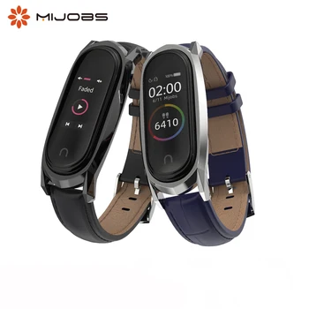 

Watch band 4 leather strap for xiaomi miband smart bracelet strap for mi band 3 smart watches accessories mi 3 wristbands