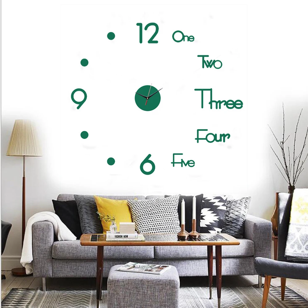2020 DIY digital Wall Clock 3D Wall Sticker Modern Design Silent Clock Home Decor Living Room Quartz Needle Rel&oacute;gio de parede 6