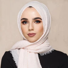 90*180 см, Женский мусульманский шарф хиджаб, Женский мягкий хлопковый платок, мусульманские шарфы, шали и палантины, хиджабы, платок