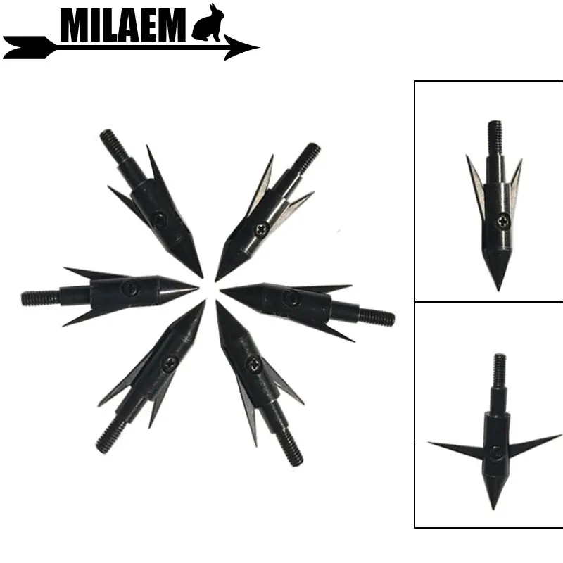

6/12pcs Archery Blade Arrowhead Target Arrow Point Tips 140Gr Broadheads Stainless Steel Hunting Shooting Fish Arrow Accessories