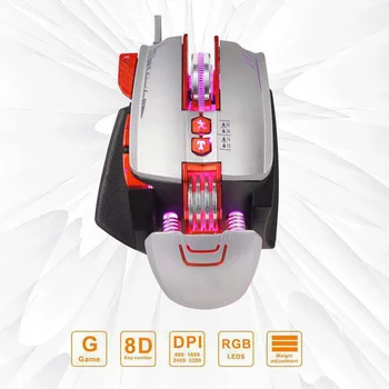 

USB Wired Gaming Mouse 3200DPI Adjustable 8 Buttons LED Optical Professional Gamer Mouse Computer Mice for PC Laptop Games Mice