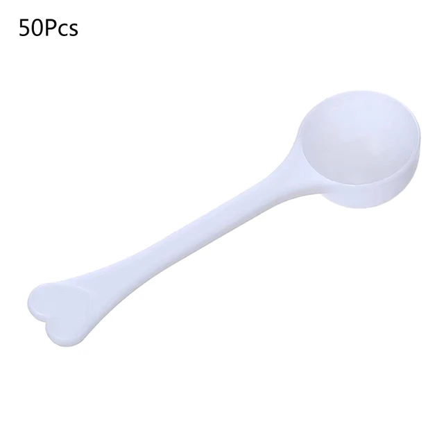 Sunrain Long Handle Spoon Coffee Scoops Plastic Tablespoon Measuring Spoon  Disposable Milk Powder Spoon Measuring Spoons Compatible With Coffee,pet F