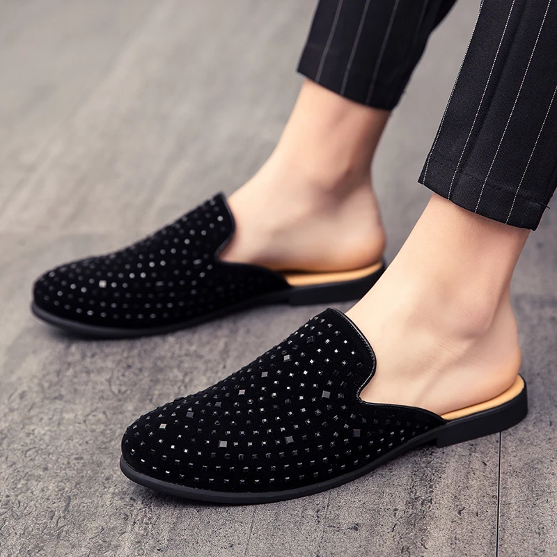 

With no heel shoes men's summer baotou half slippers male small no lazy people in England followed by doug shoes, leisure shoes